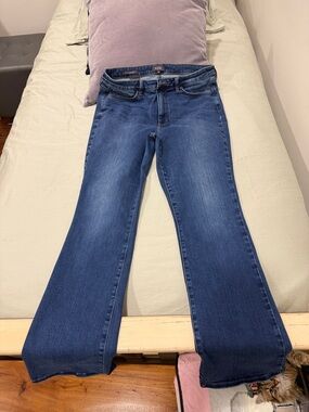 NYDJ Mid Wash Slim Boot Cut Jeans in Blue